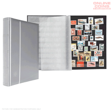 Lighthouse A4 COMFORT Stockbook 64 Page Padded METALLIC EDITION Cover - SILVER