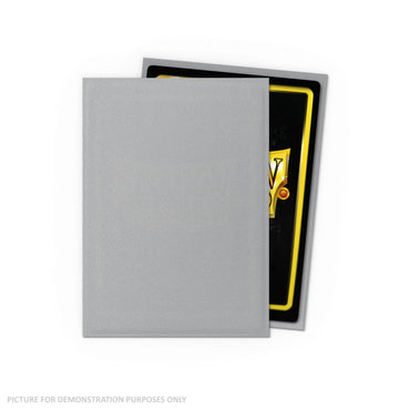 Dragon Shield 100 Standard Size Card Sleeves - Matte Silver