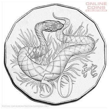 2013 Lunar Year of the Snake - 50c Tetra-Decagon carded coin