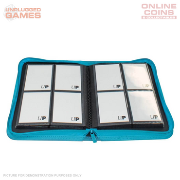 ULTRA PRO Binder - Vivid 4-Pocket Zippered Pro-Binder - TEAL