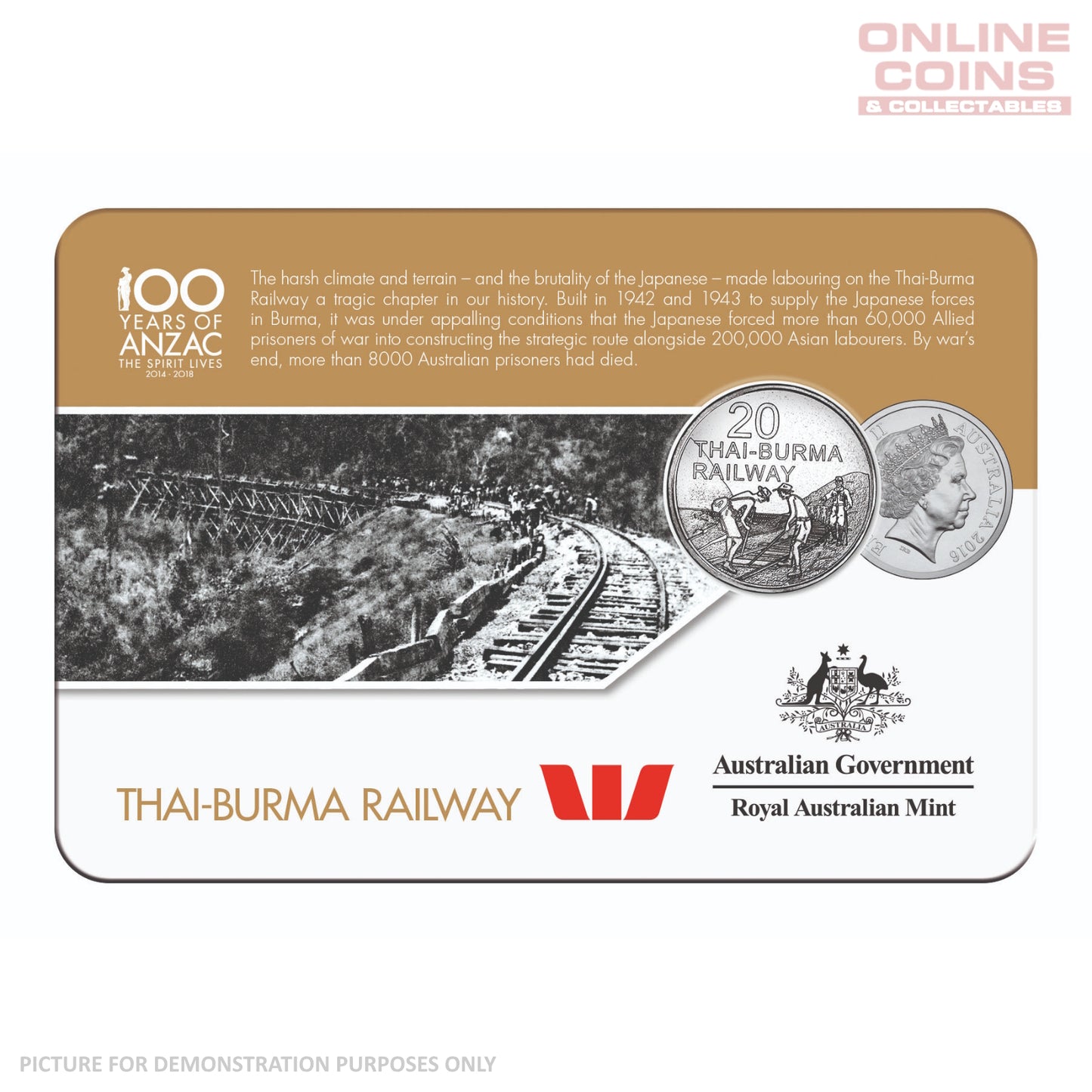 2016 Anzac to Afghanistan 14 Coin Collection