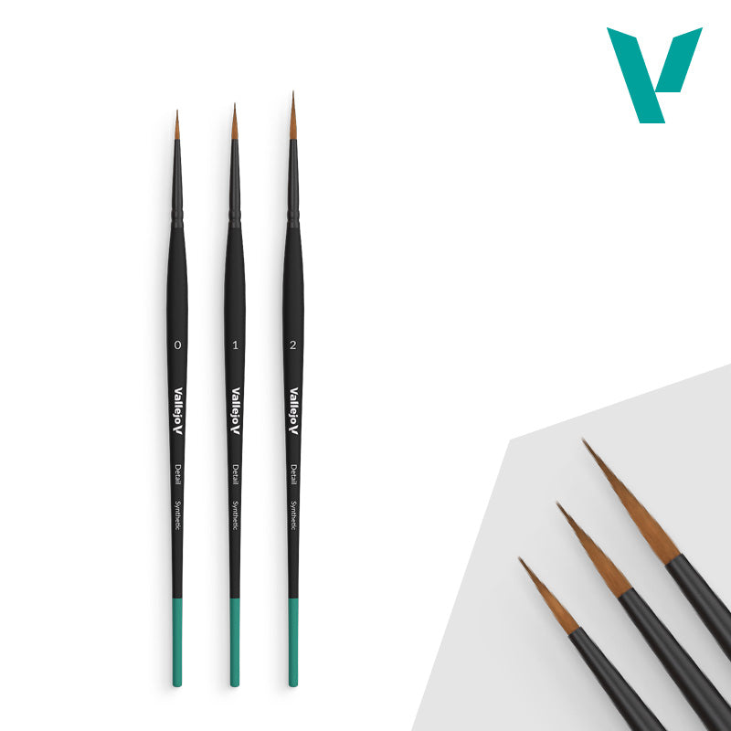 Vallejo - Brushes - Detail - Design Set - Synthetic fibers (Sizes 0, 1 & 2)