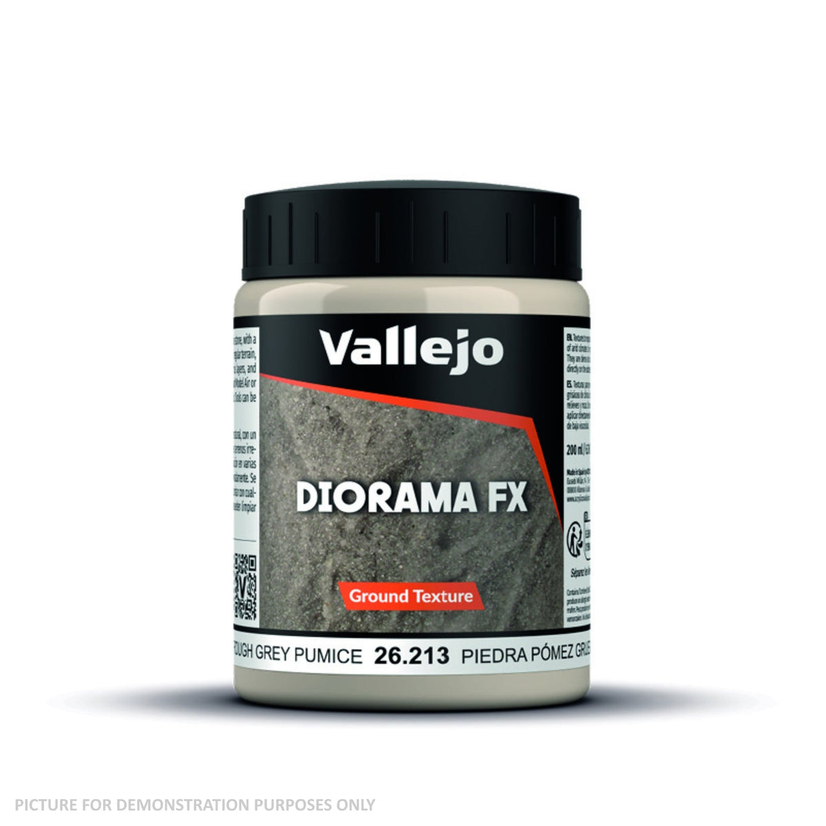 Vallejo Diorama Effects - 26.213 Ground Texture Acrylic Rough Grey Pumice 200ml