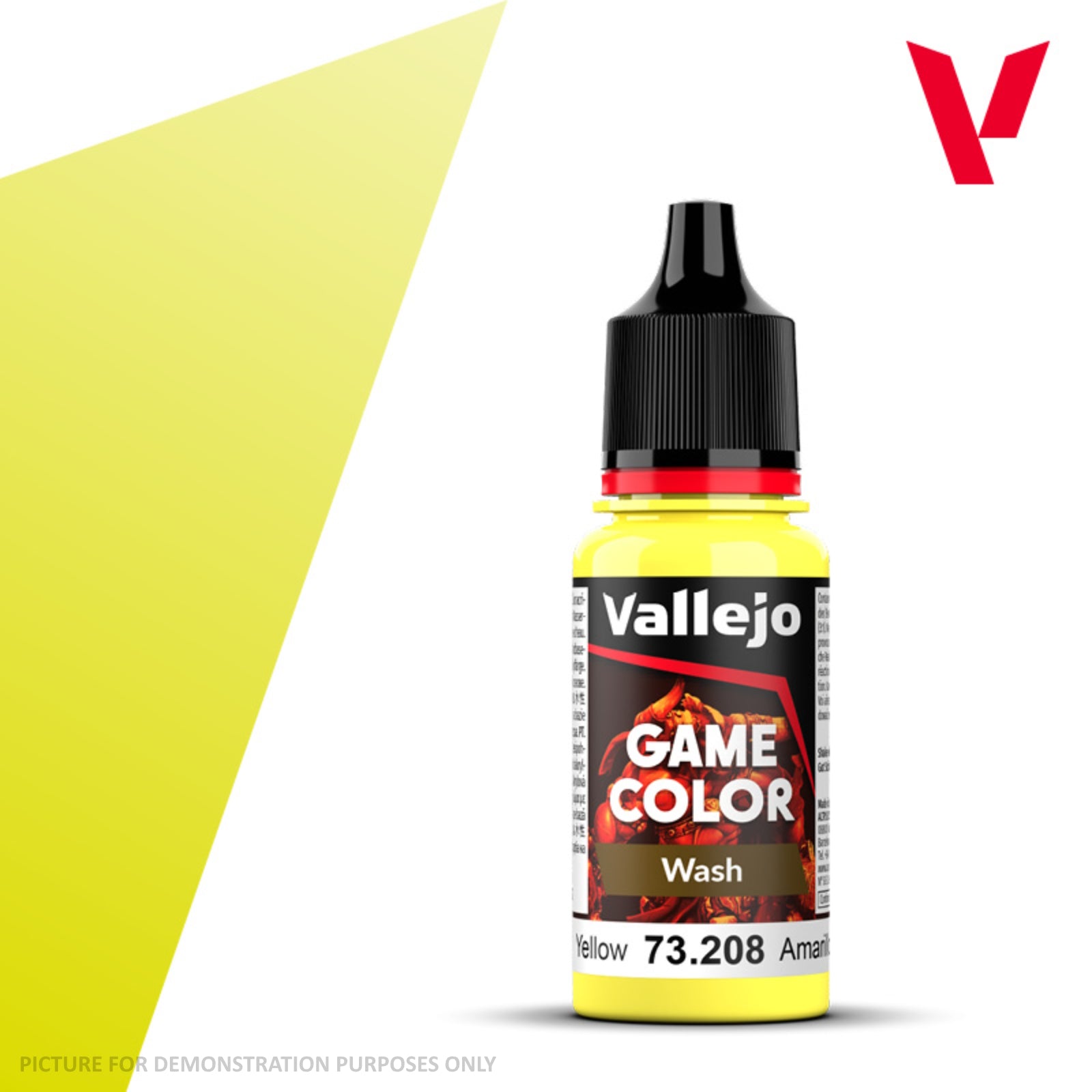 Vallejo Game Colour Wash - 73.208 Yellow 18ml
