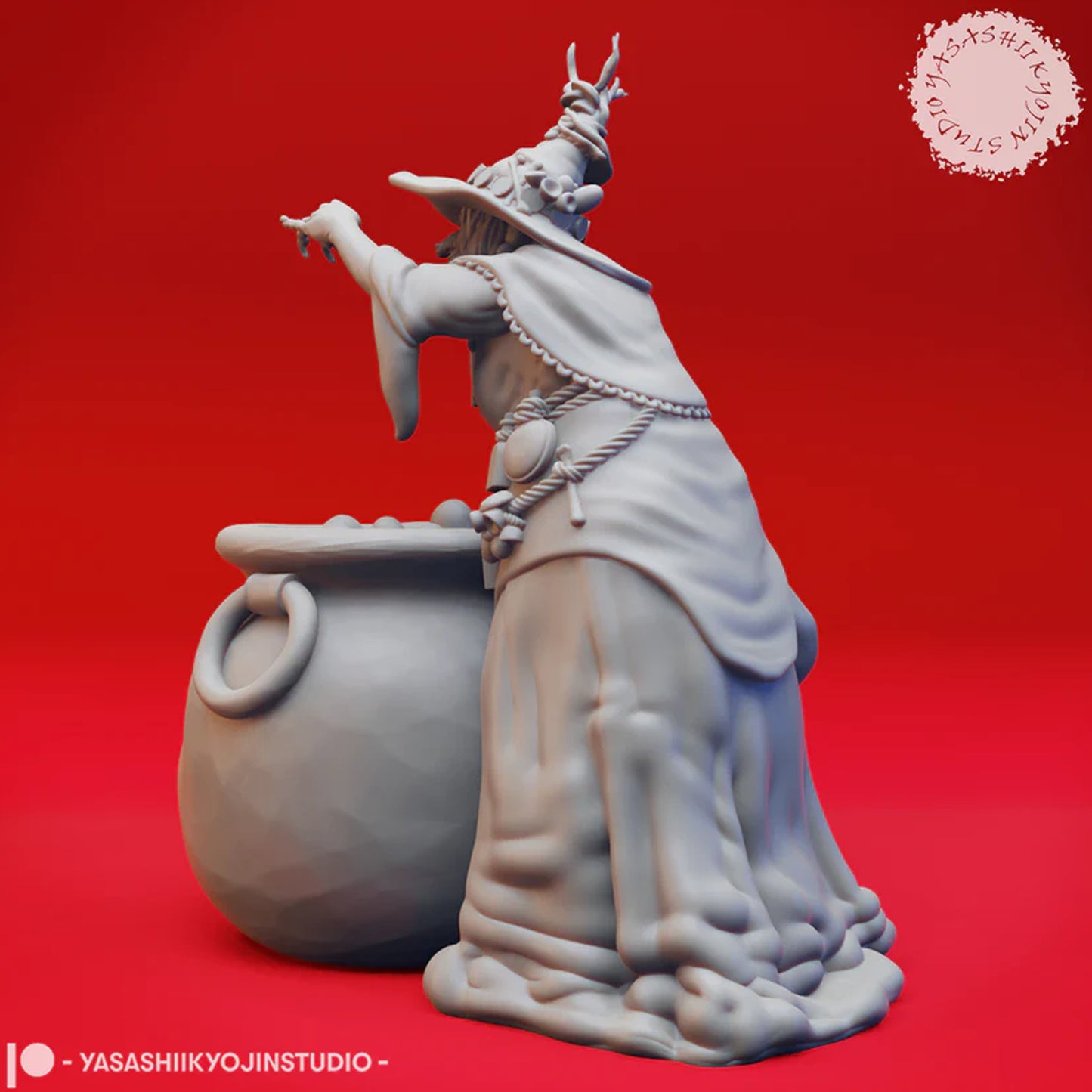 YKS Miniatures - Barovian Witch - Cauldron (M)