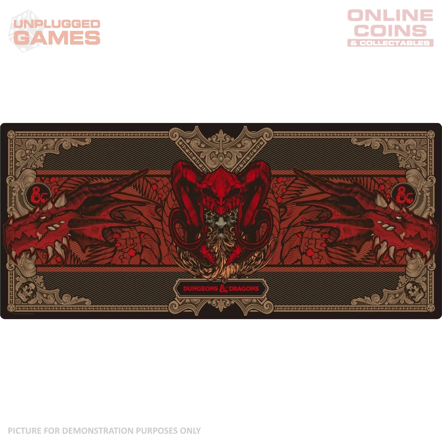 Impact Desk Gaming Mat - D&D Dragon Heads