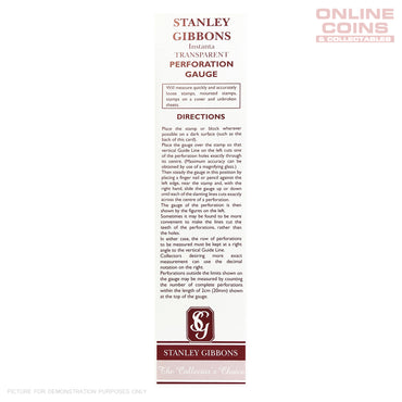 Stanley Gibbons Instanta Perforation Gauge for Stamps