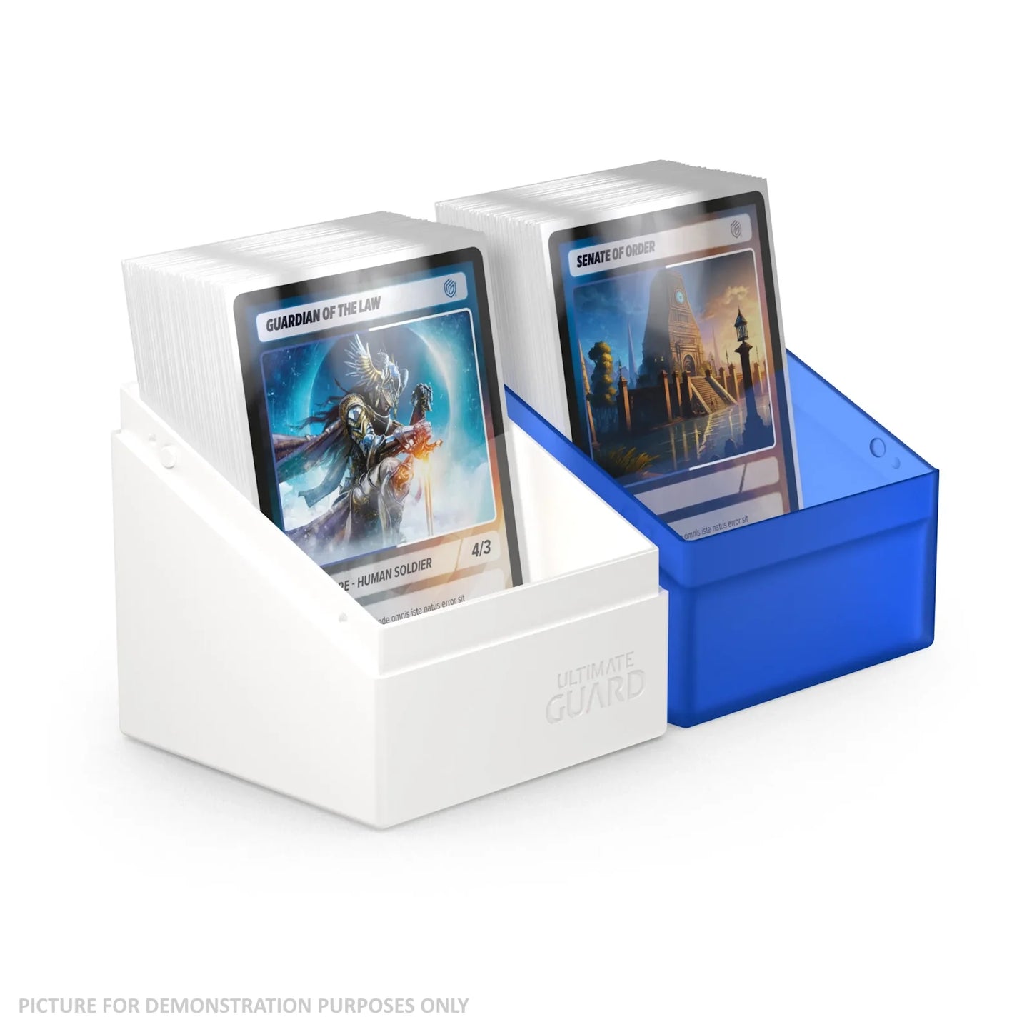 Ultimate Guard SYNERGY Boulder 100+ Deck Box - BLUE / WHITE