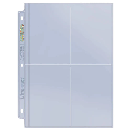Ultra Pro PLATINUM 4 Pocket PHOTO AND CARD 3.5" x 5.25" Pages - Bundle of 10