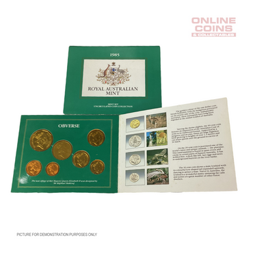 1985 Uncirculated Coin Set - Yellow Plastic