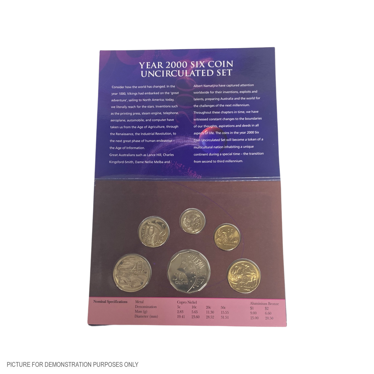 2000 Six Coin Uncirculated Year Set - Millennium Celebrations