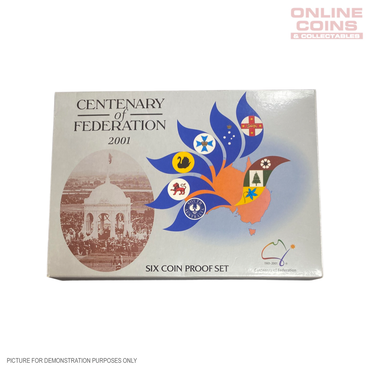 2001 Royal Australian Mint Six Coin PROOF Year Set - Centenary of Federation