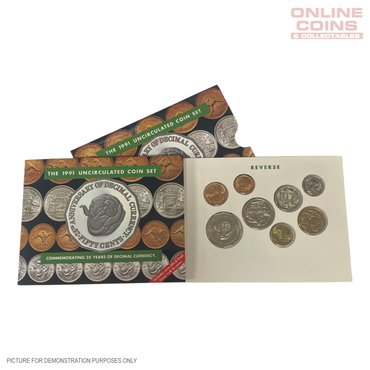 1991 Eight Coin Uncirculated Year Set - 25 Years of Decimal Currency