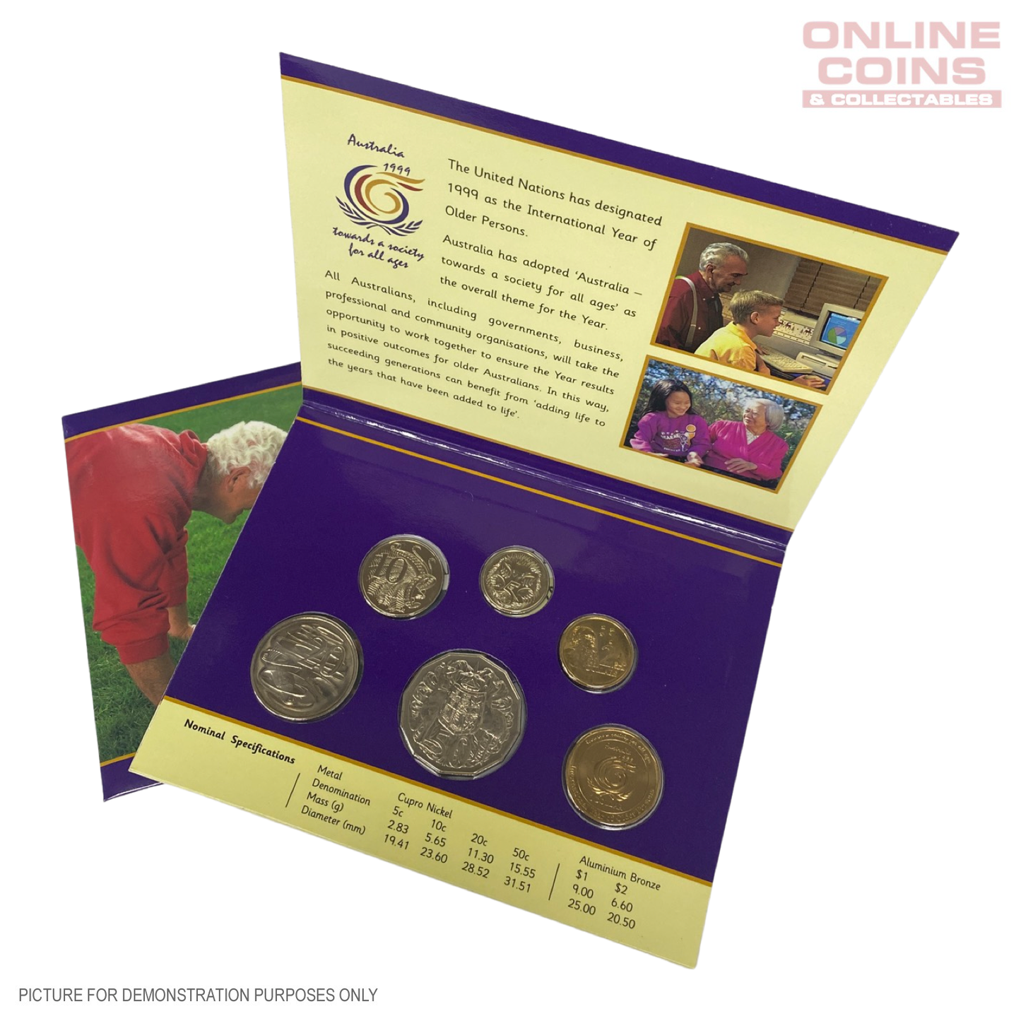 1999 Six Coin Uncirculated Year Set - Year of Older Persons