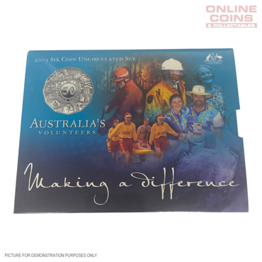 2003 Six Coin Uncirculated Year Set - Australia's Volunteers