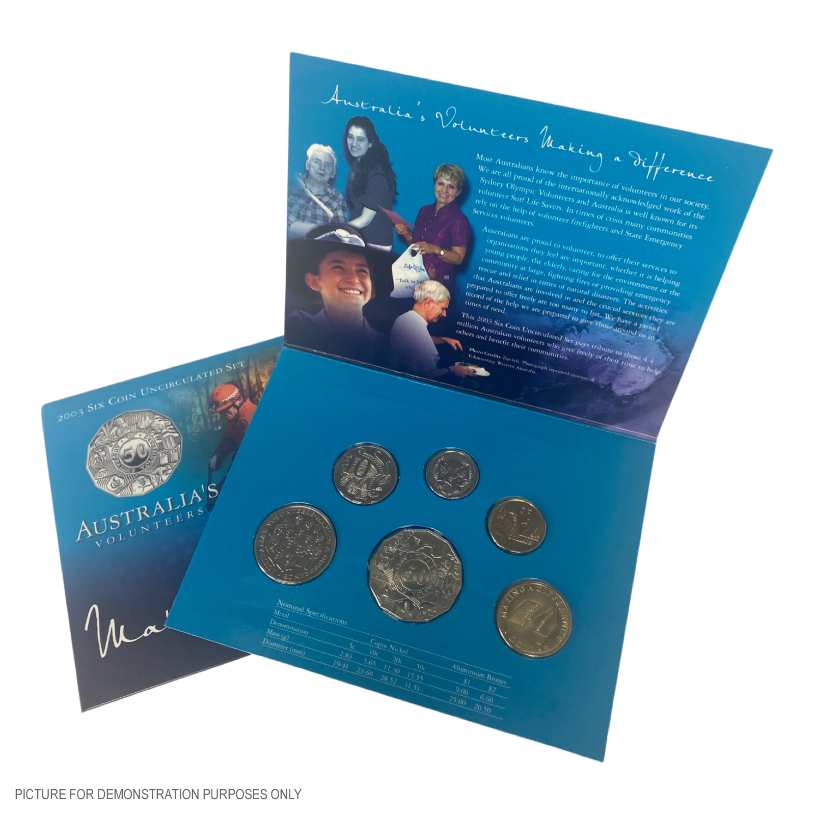 2003 Six Coin Uncirculated Year Set - Australia's Volunteers