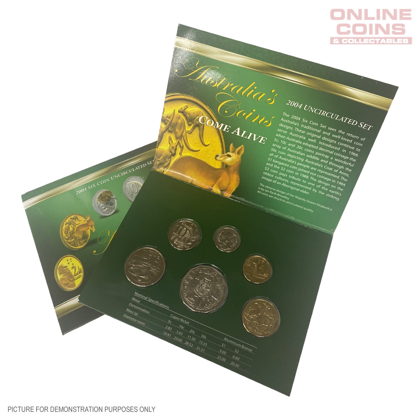 2004 Uncirculated Coin Year Set - Australia's Coins Come Alive