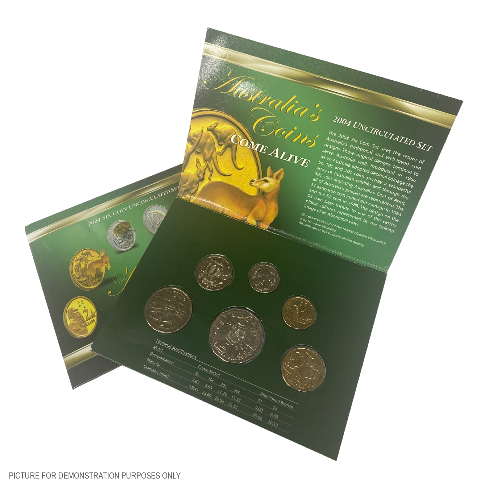 2004 Six Coin Uncirculated Year Set - Australia's Coins Come Alive