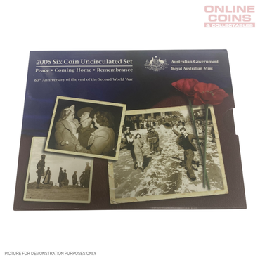 2005 Six Coin Uncirculated Year Set - 60th Anniversary End of WWII