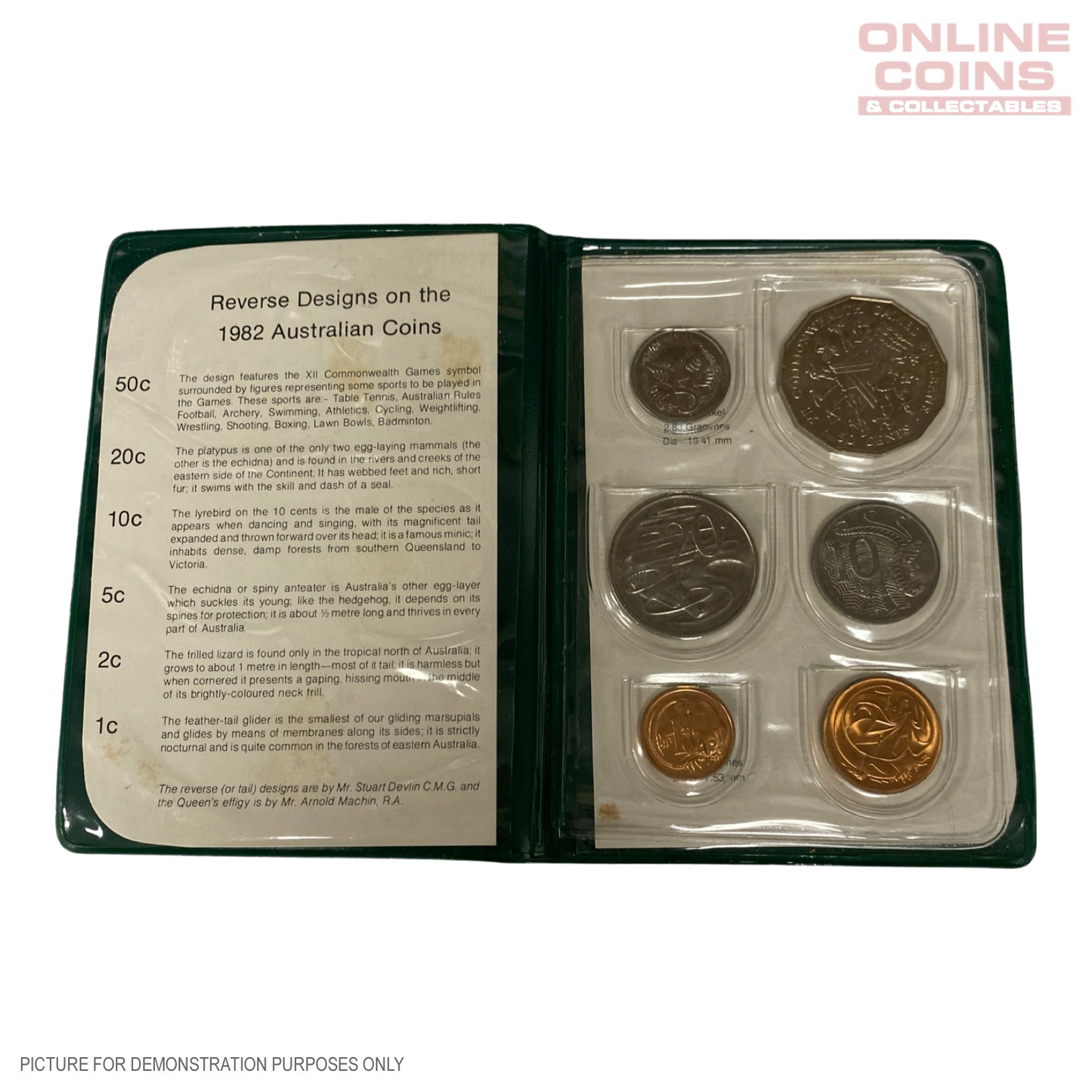 1982 Six Coin Uncirculated Year Set - Brisbane Commonwealth Games