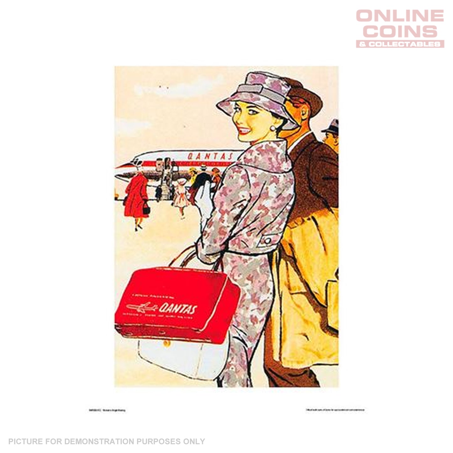 QANTAS Officially Licensed Art Print - QANTAS Woman's Angle Boeing