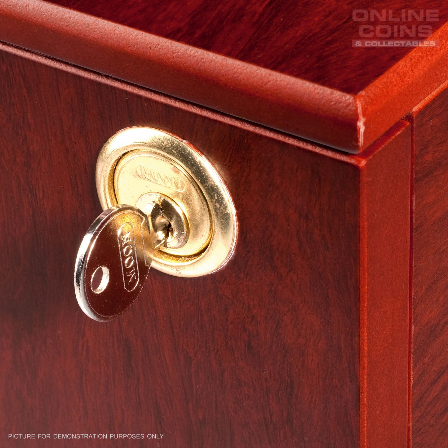 Lighthouse MAHOGANY MKAB10M Lockable Coin Case for up to 10 TAB Coin Trays
