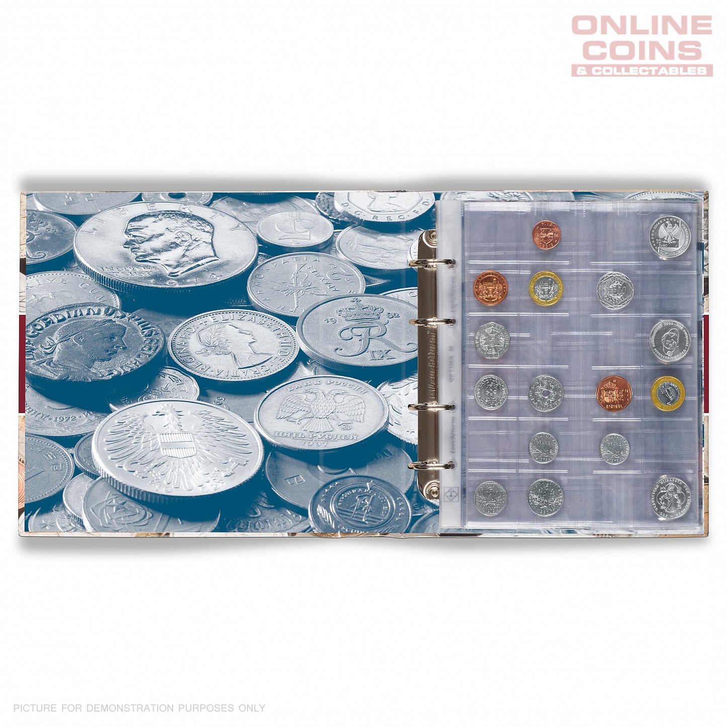 LIGHTHOUSE COIN ALBUM OPTIMA "COINS" INCLUDING 5 COIN PAGES