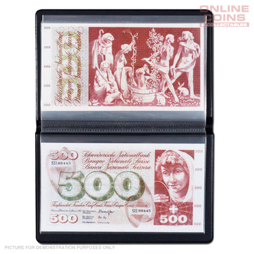 Lighthouse ROUTE Collectors Pocket Album for Larger Banknotes - Wallet with 20 Sleeves