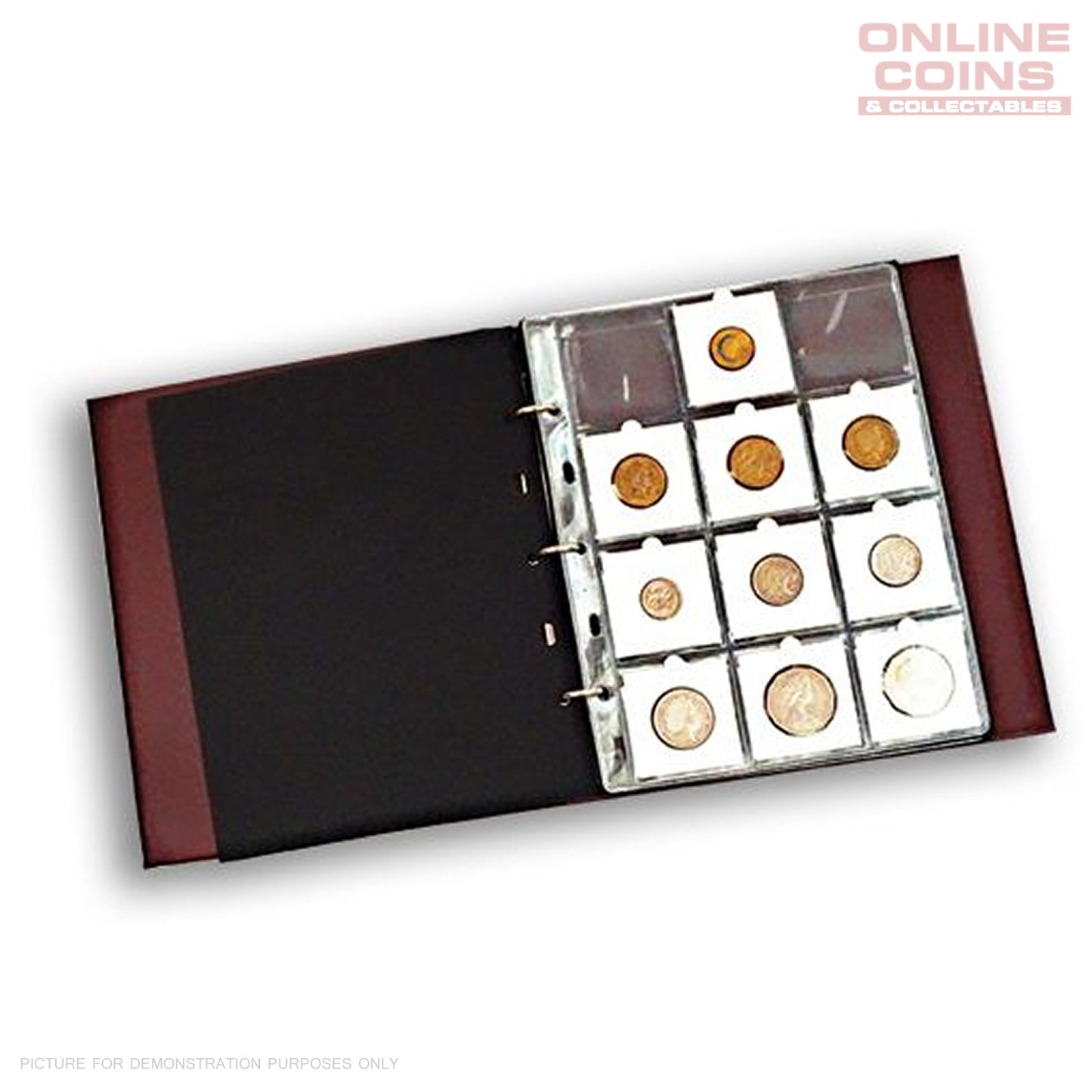 VST ASCOT BINDER including 10 Pages for 2x2 Holders - RED