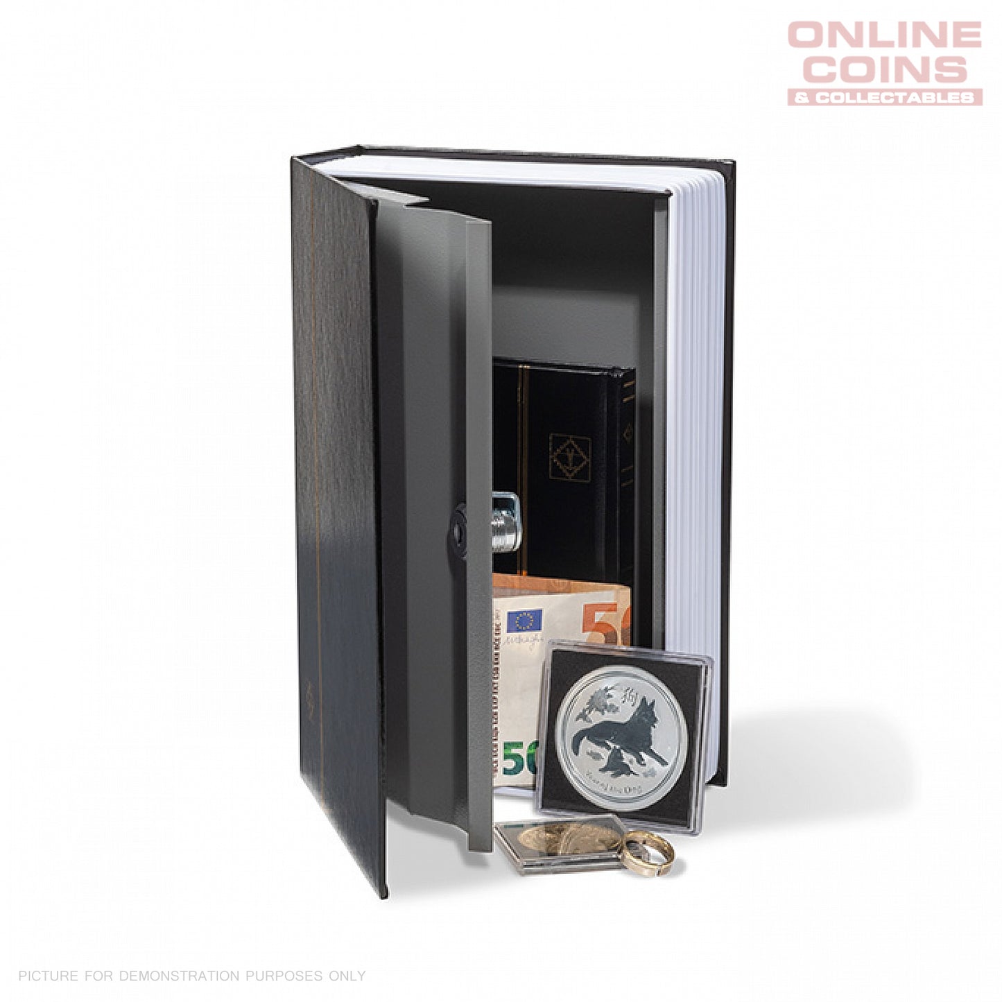 Lighthouse BOOK SAFE - Black with Gold Coloured Embossing