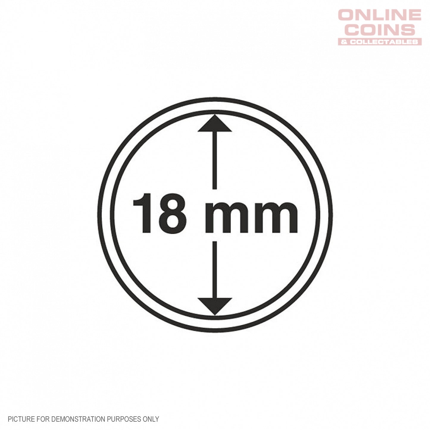 Lighthouse PREMIUM Coin Capsules - Round 18mm Packet of 10 (Suitable For Australian 1c Coins)