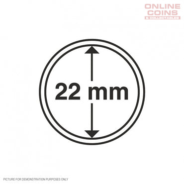 Lighthouse Coin Capsules - Round 22mm - Packet of 10 (Suitable For Australian 2c Coins)