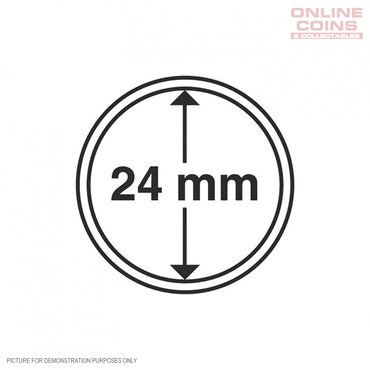 Lighthouse Coin Capsules - Round 24mm - Packet of 10 (Suitable For Australian 10c, and Shilling Coins)