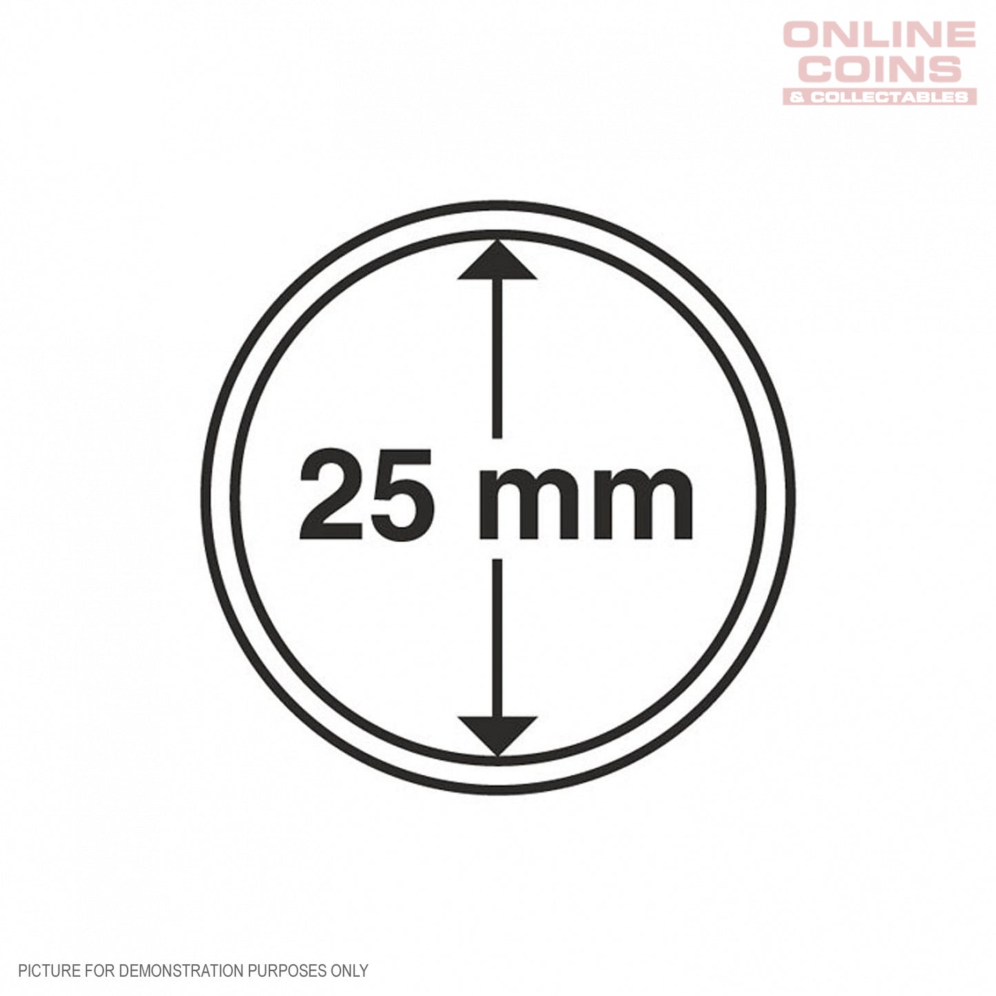 BULK BUY - Lighthouse Coin Capsules - Round 25mm Packet of 100