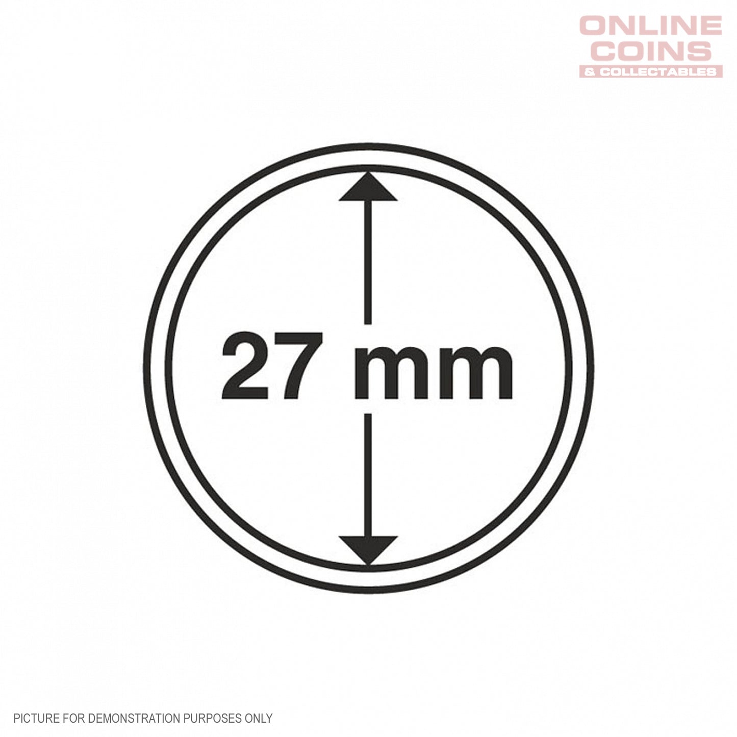 Lighthouse PREMIUM Coin Capsules - Round 27mm Packet of 10