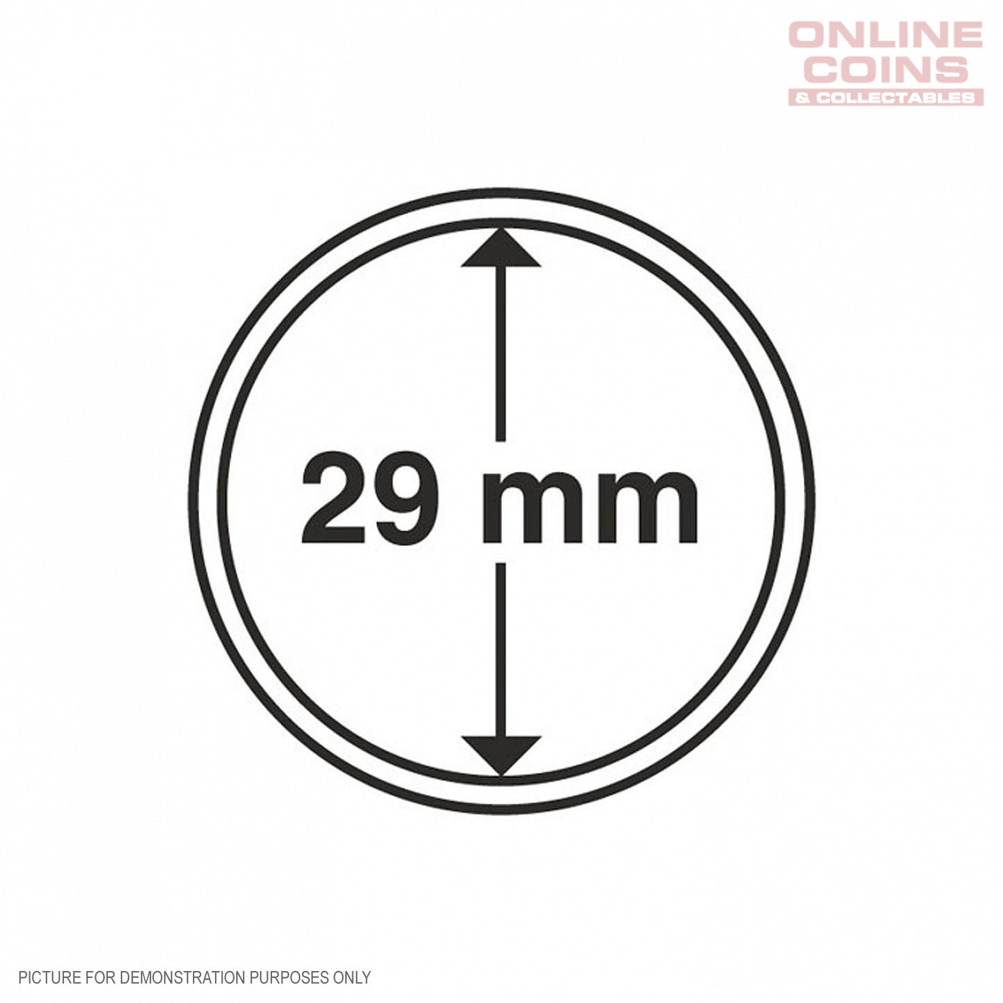 BULK BUY - Lighthouse Coin Capsules - Round 29mm Packet of 100 (Suitable For Australian Florin & 20c Coins)