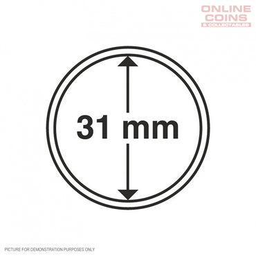 Lighthouse Coin Capsules - Round 31mm - Packet of 10 (Suitable For Australian Pennies)