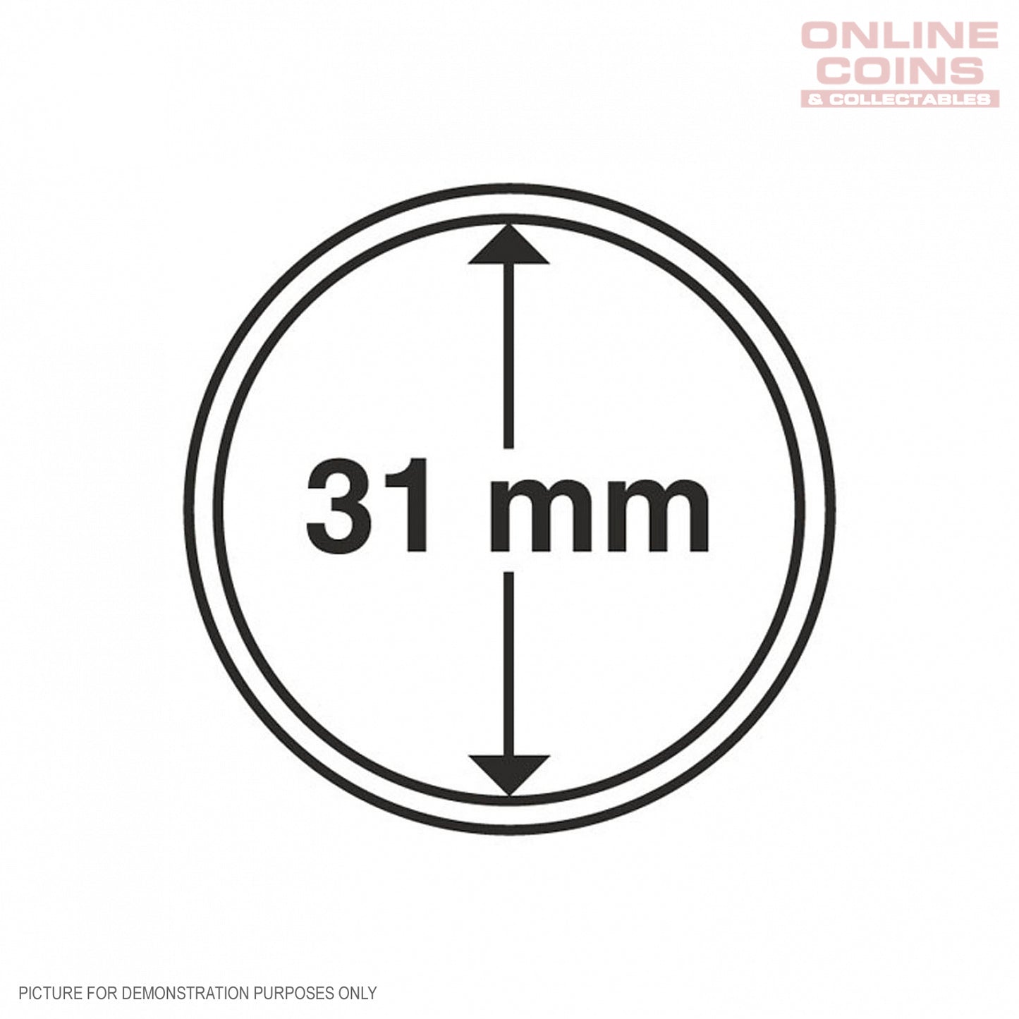 BULK BUY - Lighthouse Coin Capsules - Round 31mm Packet of 100 (Suitable For Australian Pennies)