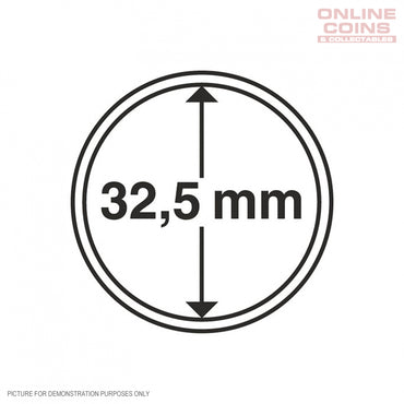 Lighthouse Coin Capsules - Round 32.5mm - Packet of 10 (Suitable For Australian 50c Coins)