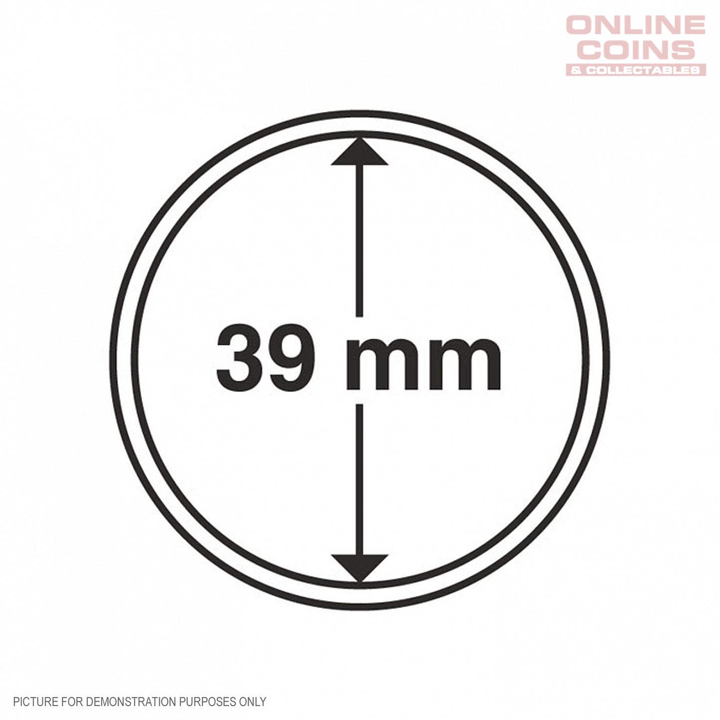 BULK BUY - Lighthouse Coin Capsules - Round 39mm Packet of 100 (Suitable For Australian Crown Coins)