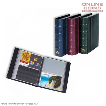 Lighthouse Classic Postcard Album with 50 Clear Pockets - GREEN