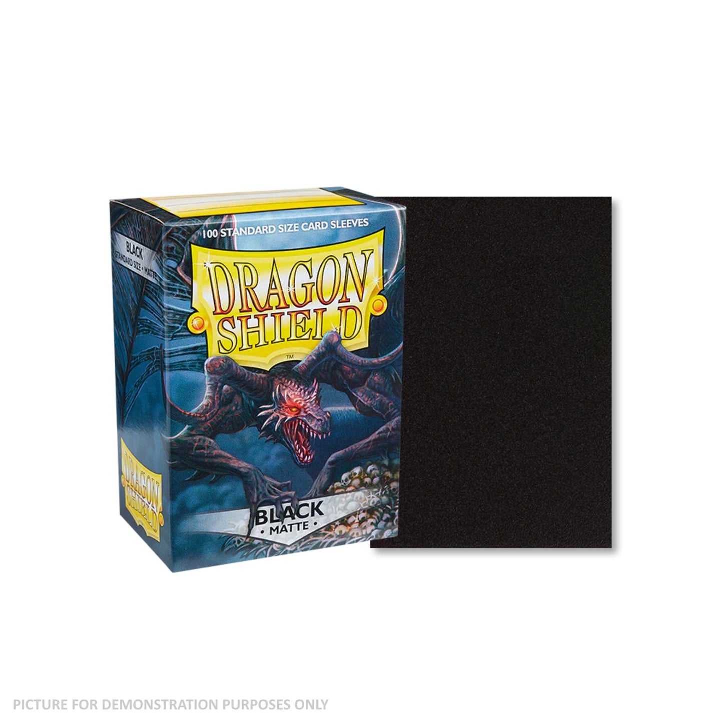 Dragon Shield 100 Standard Size Card Sleeves - Matte Black