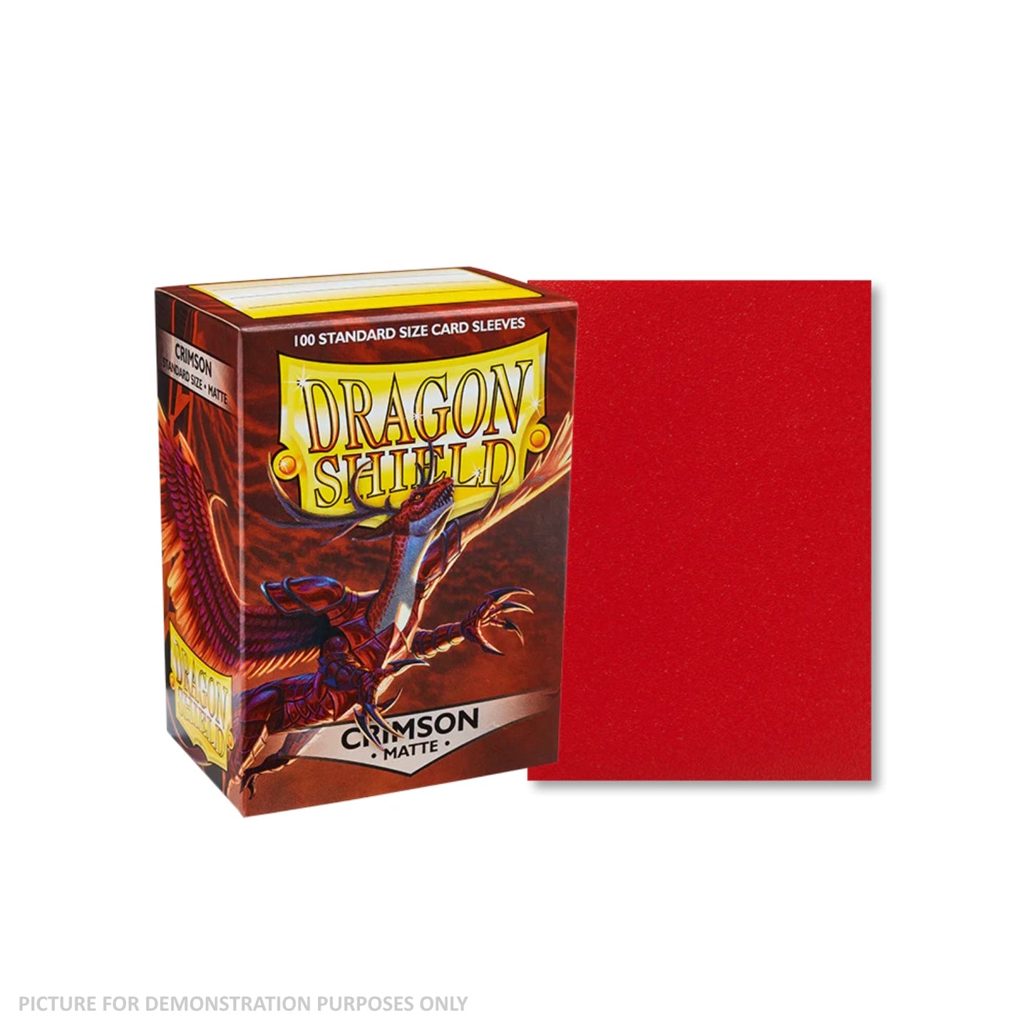 Dragon Shield 100 Standard Size Card Sleeves - Matte Crimson