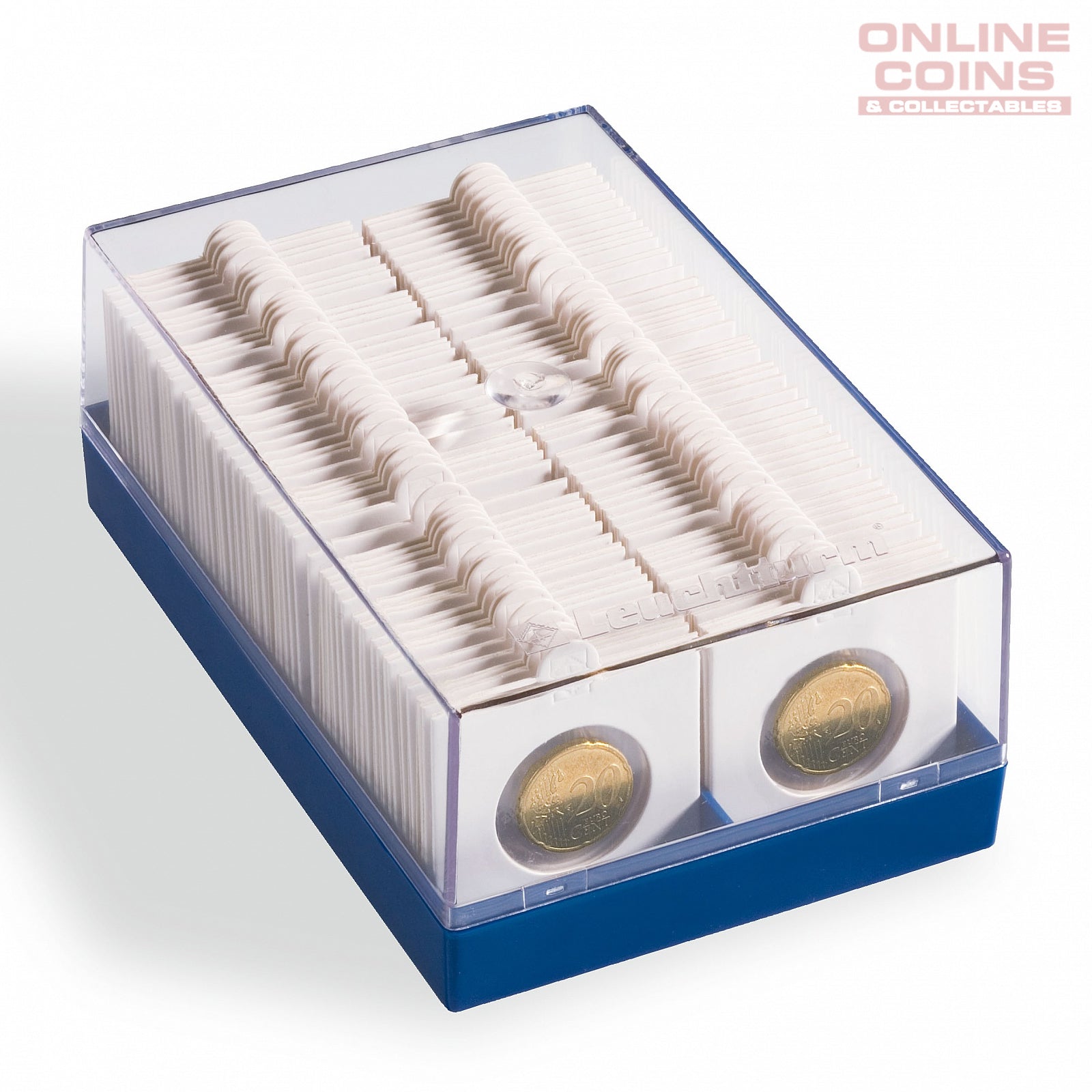 Lighthouse 37mm 2x2 Plastic Coin Holders - 10 Pack, Crystal Clear PVC-Free Coin Storage