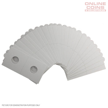 Lighthouse MATRIX WHITE 17.5mm Self Adhesive 2"x2" Coin Holders - Protection for your Coins (Suitable For Australian Threepence Coins)