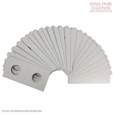 Lighthouse MATRIX WHITE 22.5mm Self Adhesive 2"x2" Coin Holders - Protection for your Coins (Suitable For Australian 2c and $2 Coins)