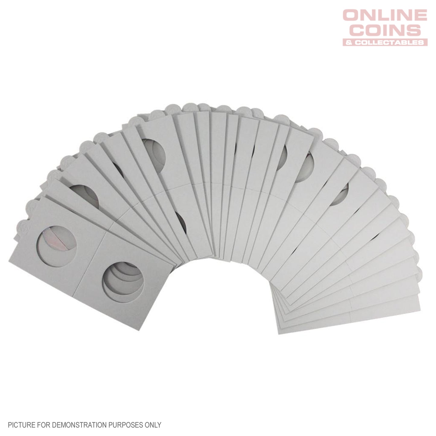 Lighthouse MATRIX WHITE 27.5mm Self Adhesive 2"x2" Coin Holders - Protection for your Coins (Suitable For Australian $1 Coins and Half-Pennies)