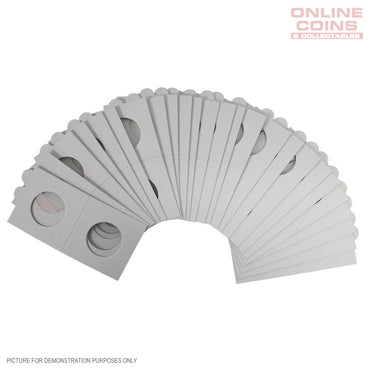 Lighthouse MATRIX WHITE 27.5mm Self Adhesive 2"x2" Coin Holders - Protection for your Coins (Suitable For Australian $1 Coins and Half-Pennies)