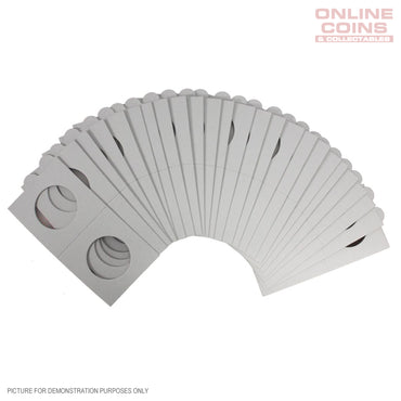 Lighthouse MATRIX WHITE 30mm Self Adhesive 2"x2" Coin Holders - Protection for your Coins (Suitable For Australian 20c And Florins)