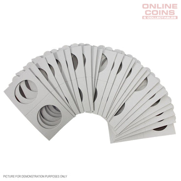 Lighthouse MATRIX WHITE 35mm Self Adhesive 2"x2" Coin Holders - Protection for your Coins (Suitable For Standard Australian 50c Coins)